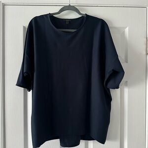 COS women’s Deep Blue Short Sleeve Tee